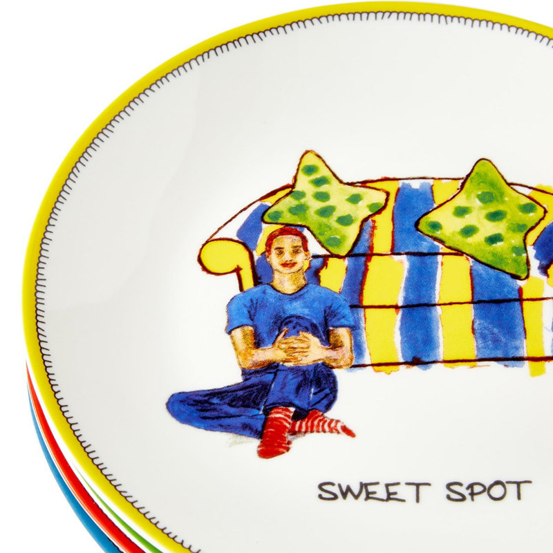 Ensemble de 4 assiettes 6 po Tidbit