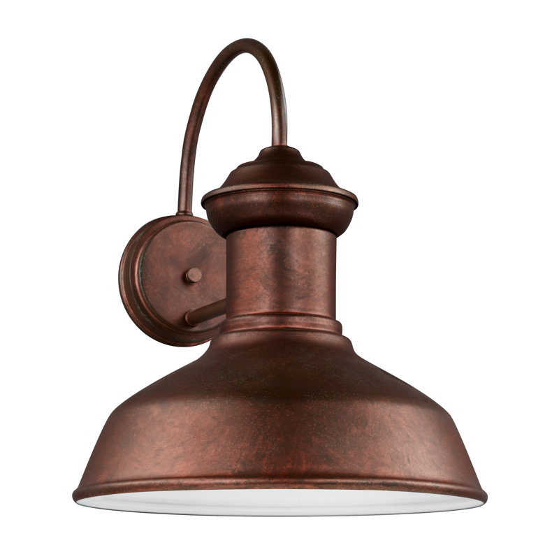 Petite lanterne murale d'extérieur à une lumière Fredricksburg de Génération Éclairage , Cuivre délavé, Non