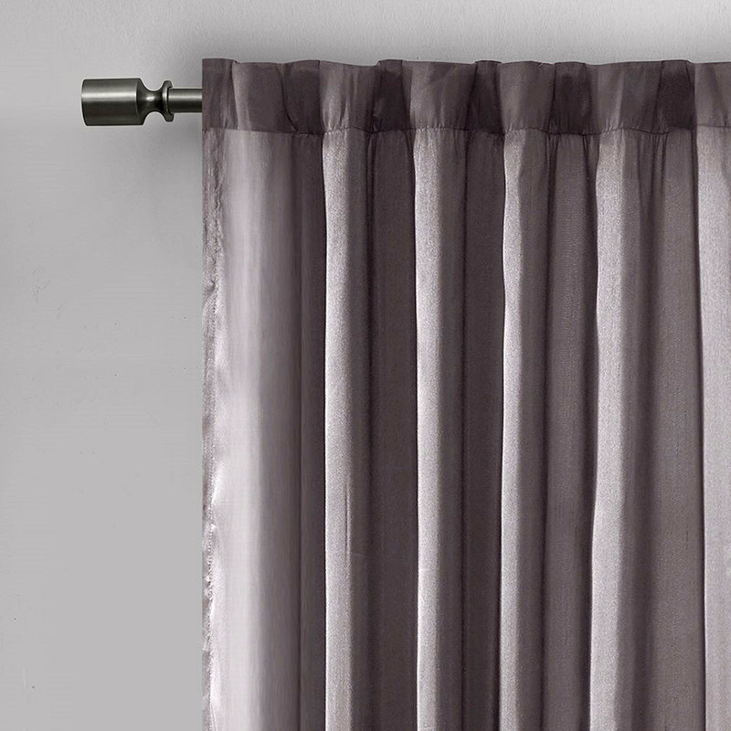 Panneau de rideau (seulement 1 panneau PC), Gris, L 50,06 po x L 84,04 po