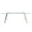 Teegan Glass Top Metal Base Dining Table