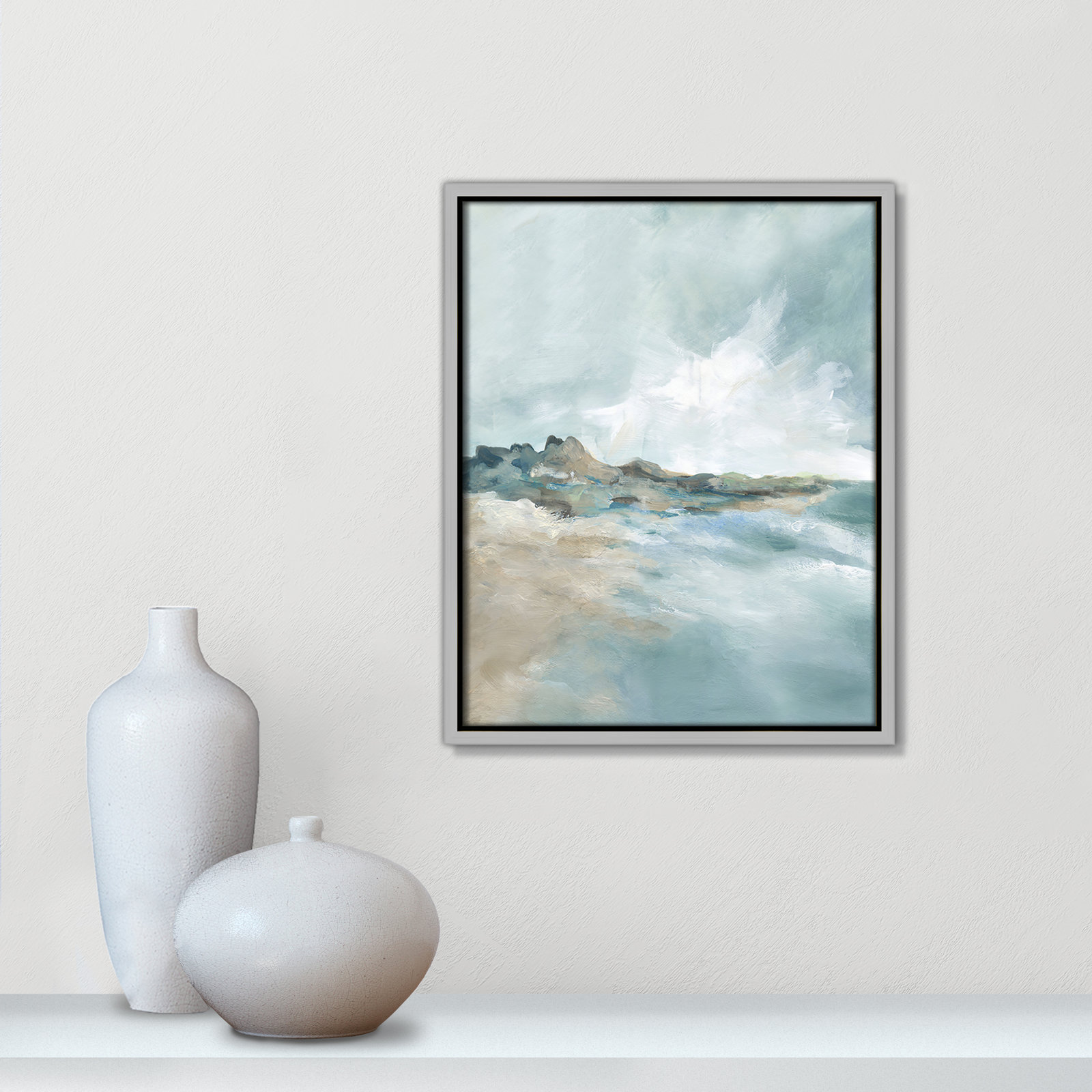 Sandpoint Print by Carol Robinson, Silver, 15.5" H x 12.5" W