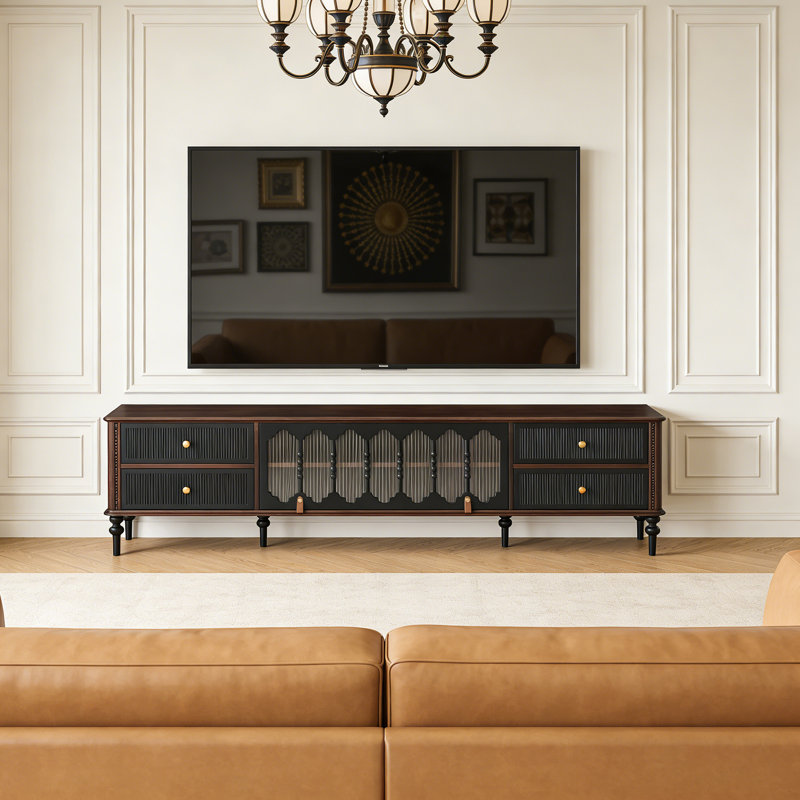 Meuble télé avec rangement Modern, H 21,65 po x L 86,61 po x l 15,74 po