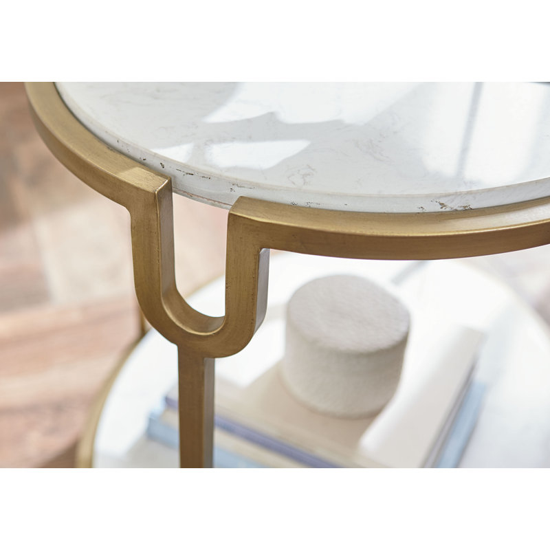 East Camden Marble Top End Table with Storage