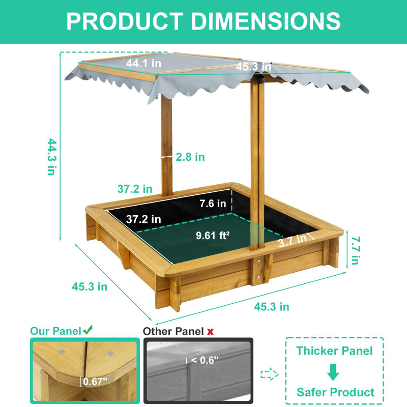 Wooden Sandbox Outdoor