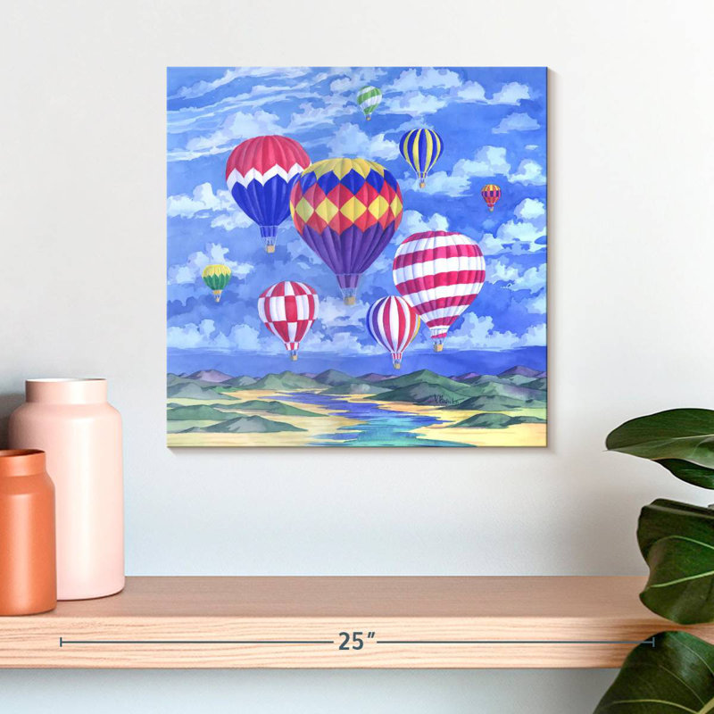 Mehar Balloons Over River, 16" H x 16" W