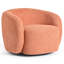 Fauteuil demi-tonneau pivotant rembourré Munehito-986386223