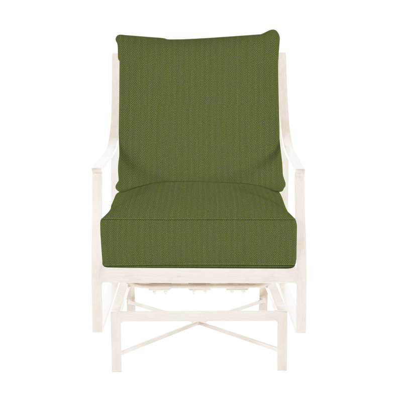 Monaco Patio Chair with Cushions, Welt, Slate Gray, Linen Forest