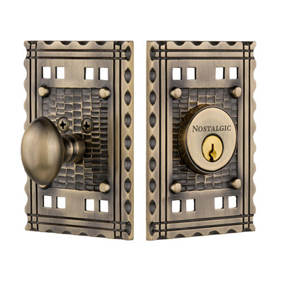 Nostalgic Warehouse Craftsman Plate Single Cylinder Deadbolt