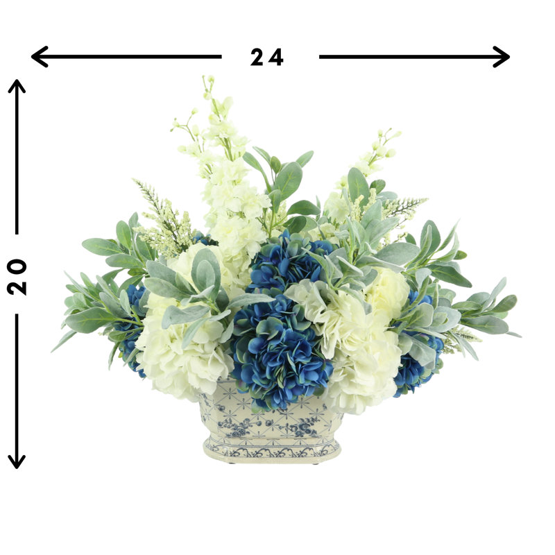 Polysilk Hydrangea Arrangement