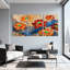 Fleur de lotus, reproduction d'art sur toile tendue sur toile, ensemble de 3-1540194490