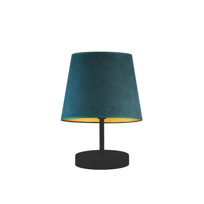 ALMADA VELUR BEDSIDE LAMP, Black, Teal