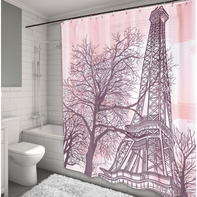 Rideau de douche simple Tour Eiffel