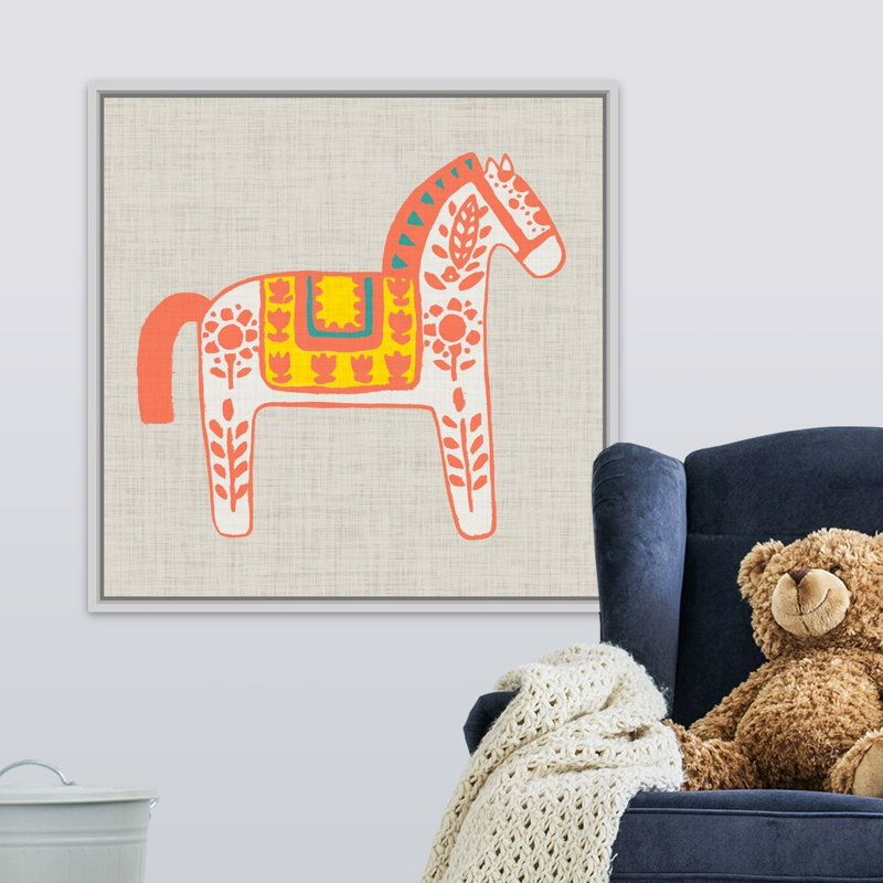 Art sur toile burro i Silberman, H 30 po x l 30 po x P 1,75 po, Cadre flottant blanc