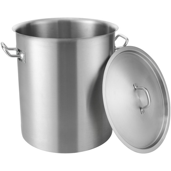 VEVOR Stainless Steel Stockpot, 42 Quart Large Cooking Pots, Cookware Sauce  Pot with Strainer, Lid, and Handle, Heavy Duty Commercial Grade Stock Pot