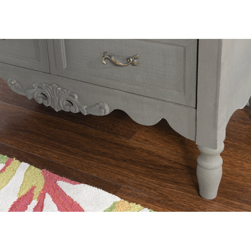 Commode d'appoint 6 tiroirs Raymer, gris