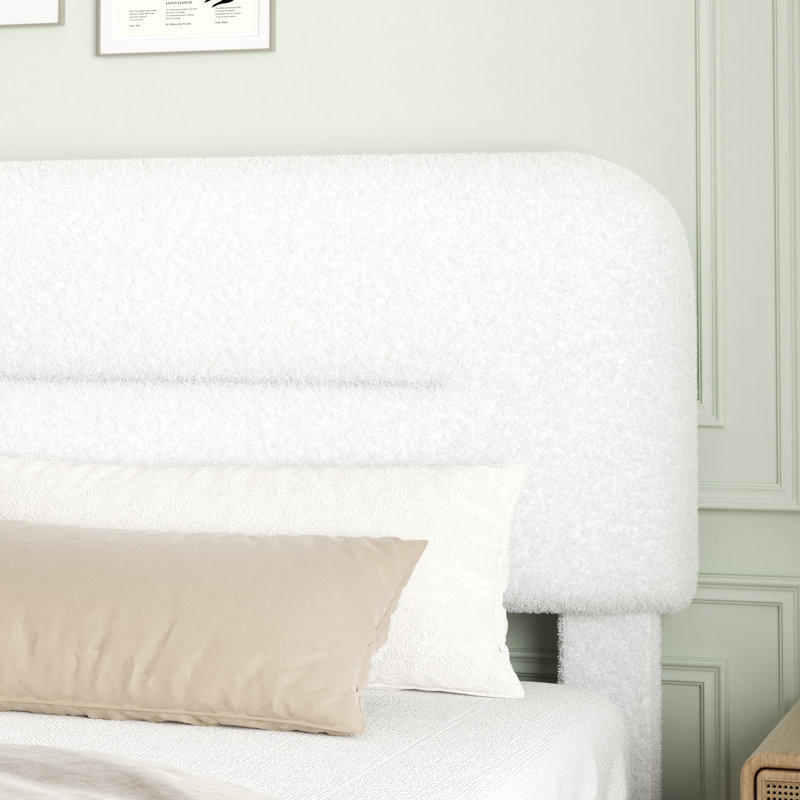 Base de lit tapissier Haden, Blanc, Grand