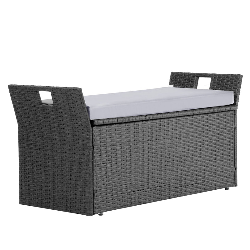 Banc de rangement extérieur PE Rotin 40Gal Deck Box