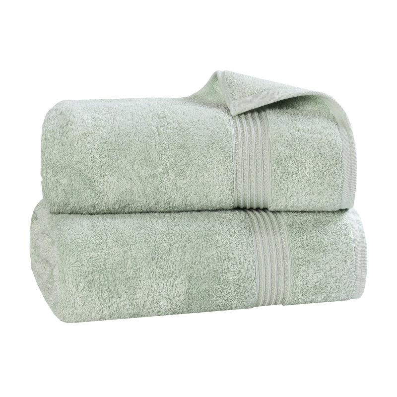 Oleg Heritage Egyptian Cotton Soft Absorbent Luxury Bath Towel Set, Sage, Bath Sheets - 2 Pack