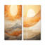 Ensemble de 2 reproductions d'art géométriques or et coucher de soleil-1279659452-1279659441