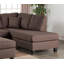 Canapé modulaire réversible et repose-pieds 3 pièces couleur chocolat-808898549