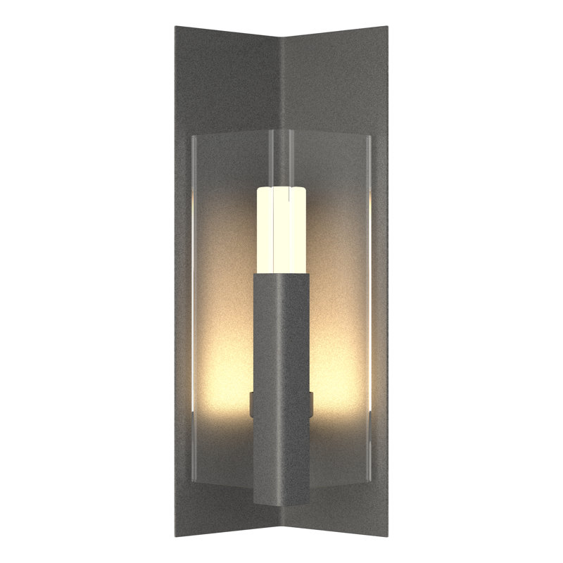Summit Steel Wall Light, Natural Iron, Clear, 18.7" H x 7.9" W x 6.3" D