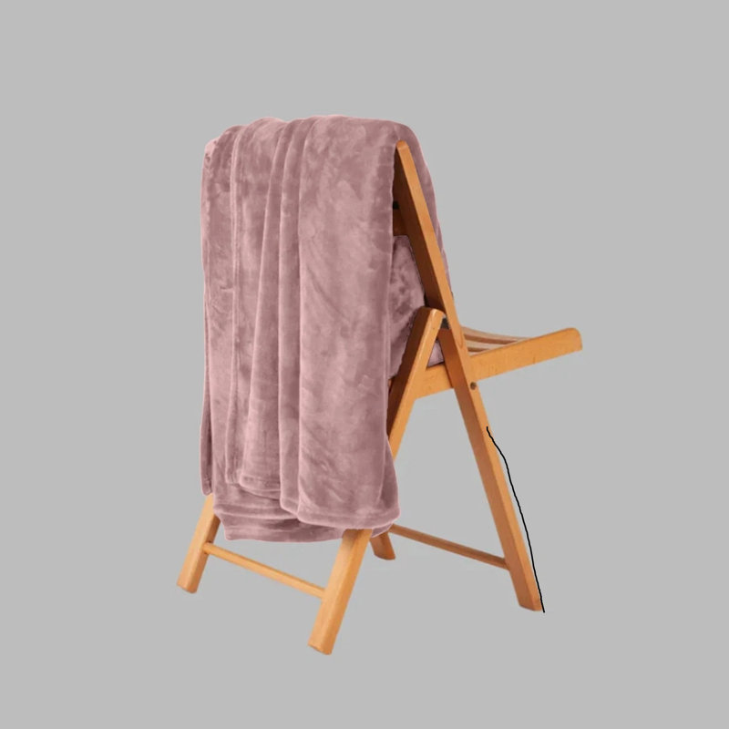 Plain Weave / Muslin Throw Blanket, 240cm W x 270cm L, Pink