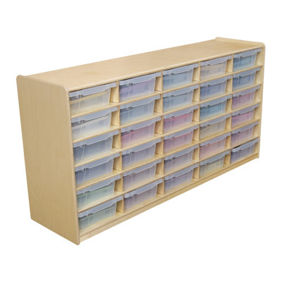 30 Compartment Manufactured Wood Cubby
