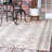 Ezri Diamond Indoor/Outdoor Area Rug for Living Room Patio Deck Front Porch Kitchen, Ivory/Dark Grey-542803172