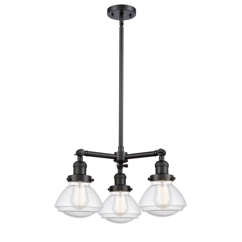 Chesterville 3 - Light Dimmable Chandelier, Seedy, Polished Chrome, LED Bulb