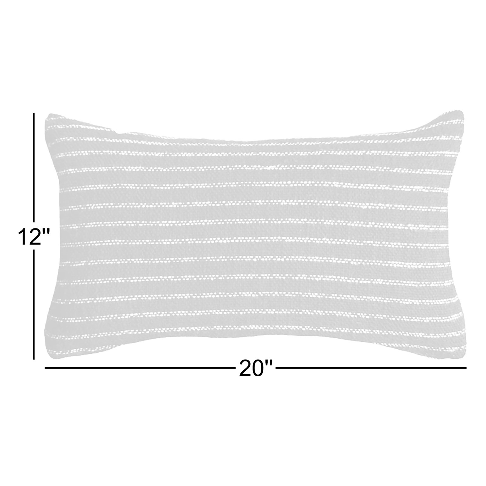 Lanie 20" x 12" Cotton Pillow Cover, Cream