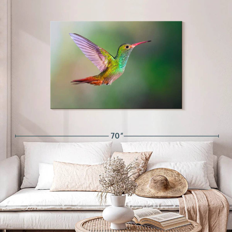 Iridescent Hummingbird, 30" H x 45" W