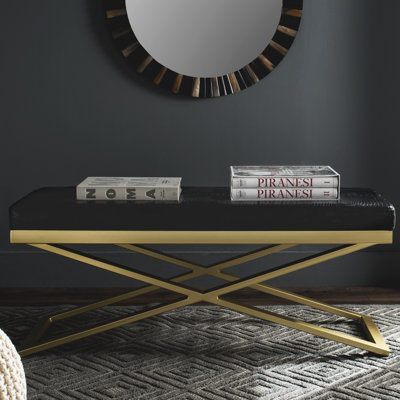Serena Faux Leather Upholstered Bench