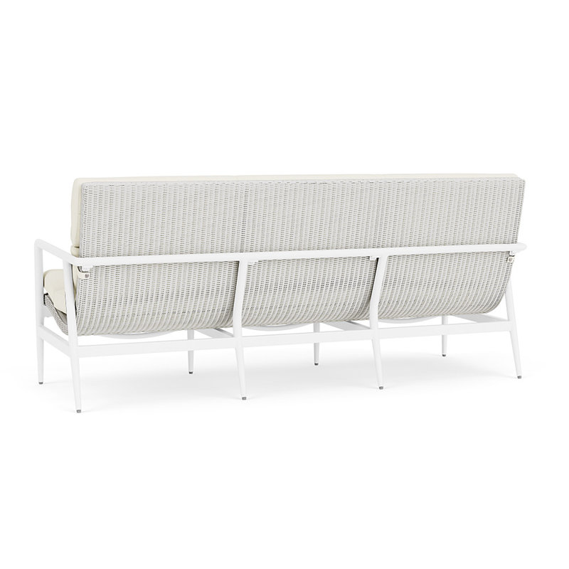 Cascade Outdoor 3 - Seat Patio Sofa, Sailcloth Salt, Matte White