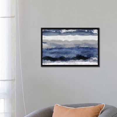 « indigo strates », reproduction d’art sur toile tendue