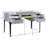 Solid Wood Top Metal Base Computer Desk