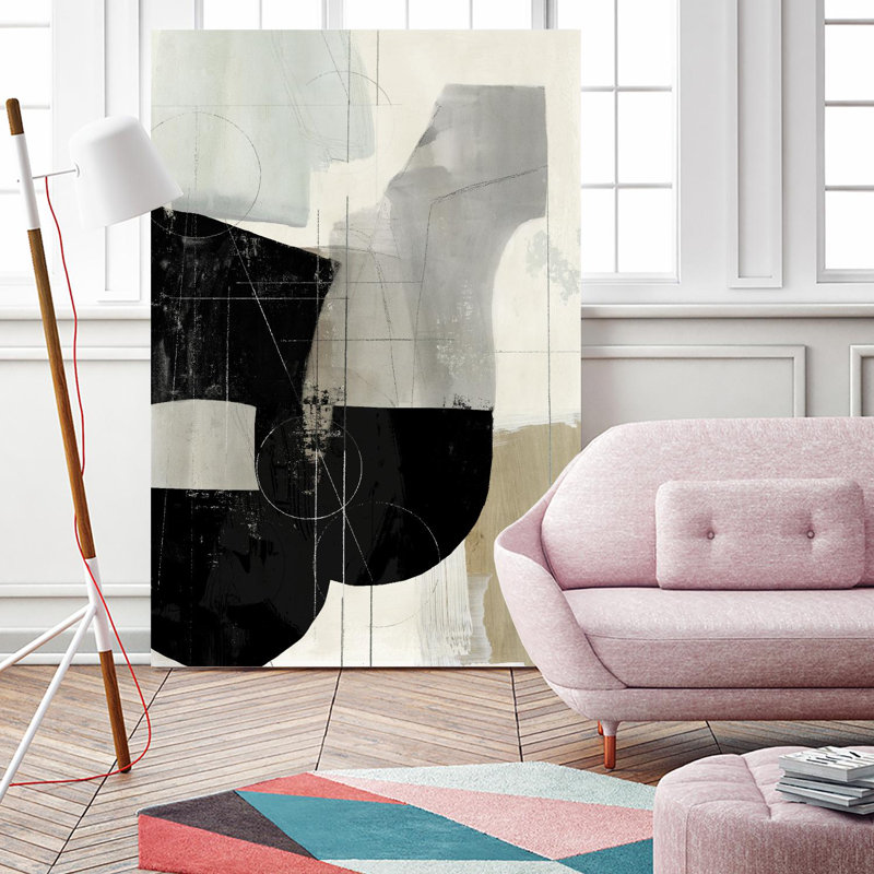 «Jet Black I», reproduction d'art sur toile géante, H 72 po x l 48 po x P 1,5 po