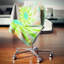 Énorme fleur vert éclatant - oreiller imprimé floral-30729824-30729827
