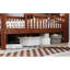 Lit simple avec rangement pour tête de lit et garde-corps sécurisés, qualité noyer-3961795