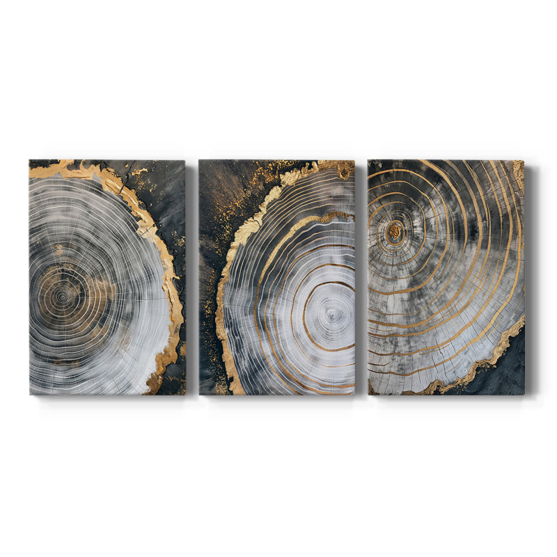 ABSTRACT Series CCxxxi - Toile tendue sur mesure - 3 pièces, H 48 po x l 96 po