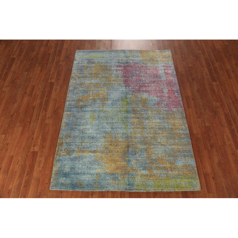 Tapis indien contemporain en laine