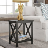 Paignt Solid Wood End Table