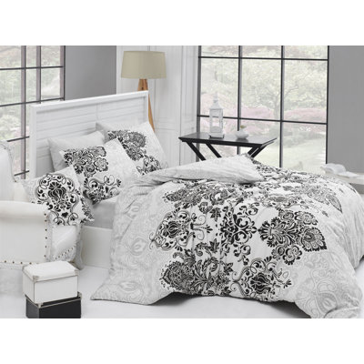 Havener Cotton No Pattern Duvet Cover Set with Pillowcases Included
