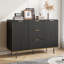 Buffets et buffets, armoire cannelée, 2 portes et 3 tiroirs, buffet décoratif - armoire élégante idéale pour le rangement de la salle à manger et de la cuisine 47,2 pouces-100463028