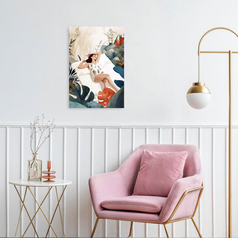 «Peaceful Tropical Nap Dreamy Peaceful Serene Nature Summer», art mural, H 24 po x l 16 po