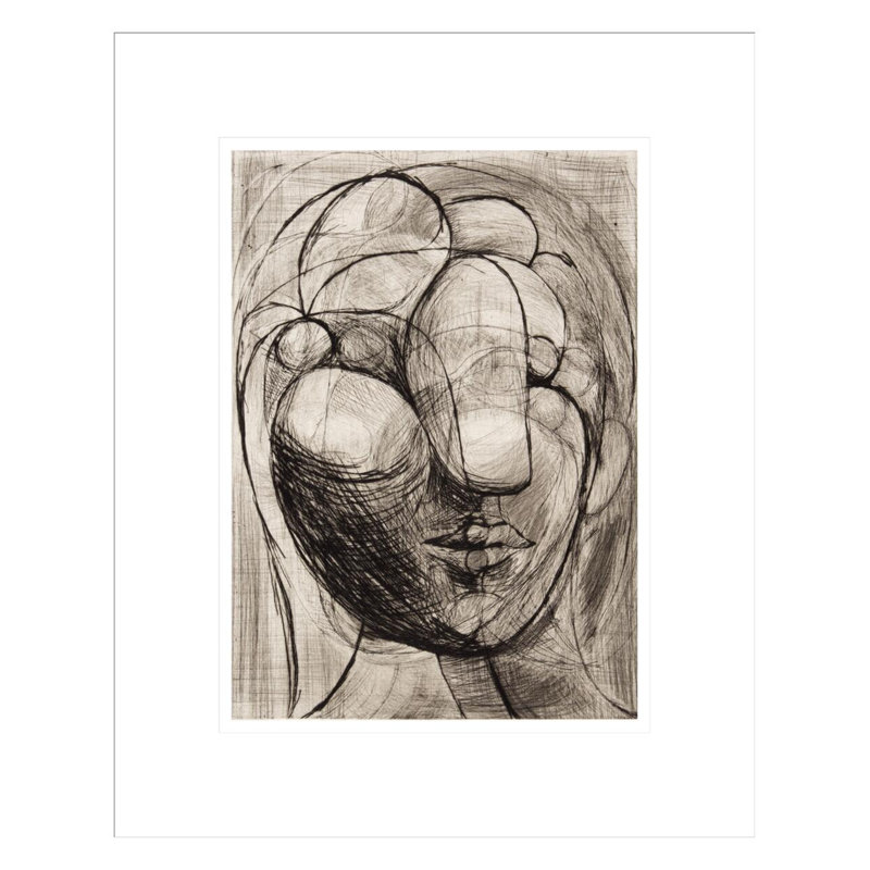 Tête de femme par Pablo Picasso, impression giclée sur cadre, H 16,75 po x l 13,58 po