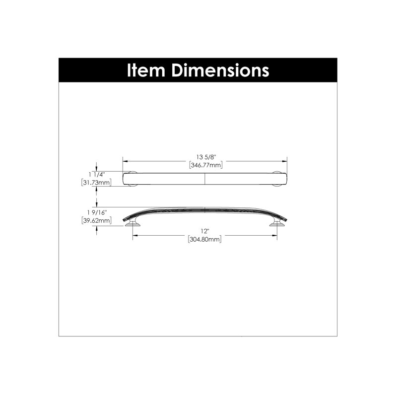 Stainless Steel Modern Appliance Pull with Mounting Hardware