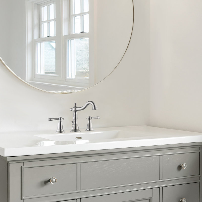 Robinet de lavabo à 2 poignées Oakmont, Nickel satiné