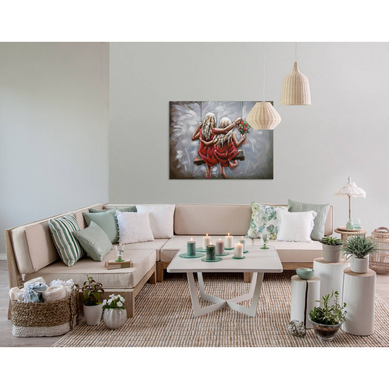 Handmade Traditional Characters Wall Decor on Metal