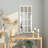 Wood Window Pane Inspired White Wall Mirror