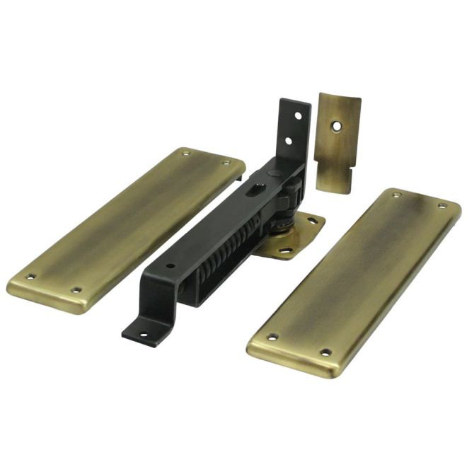 3.7" H x 9.7" W Spring Pair of Door Hinges Deltana 